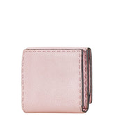 フェンディ セレリア ピーカブー 二つ折り財布 ピンク レザー レディース FENDI 【中古】